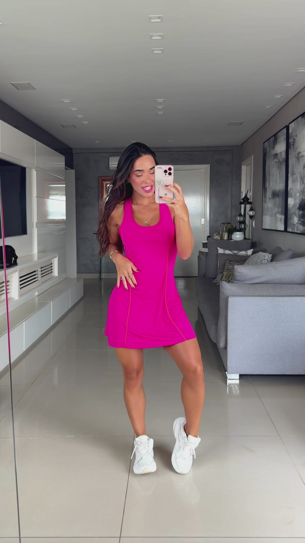 Vestido com Short Fitness e Beach